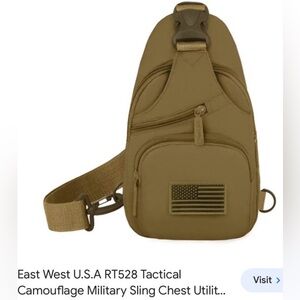 East West USA Tactical Sling Chest Pack Shoulder Utility Bag RT513 TAN